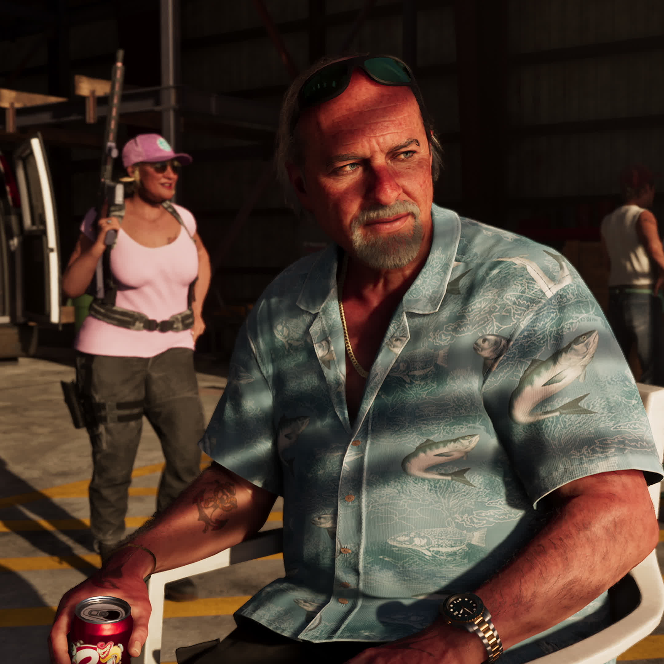 Official Grand Theft Auto VI artwork featuring Brian Heder