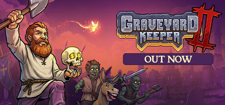 Graveyard Keeper 2 official launch artwork with the Grand Inquisitor and undead characters