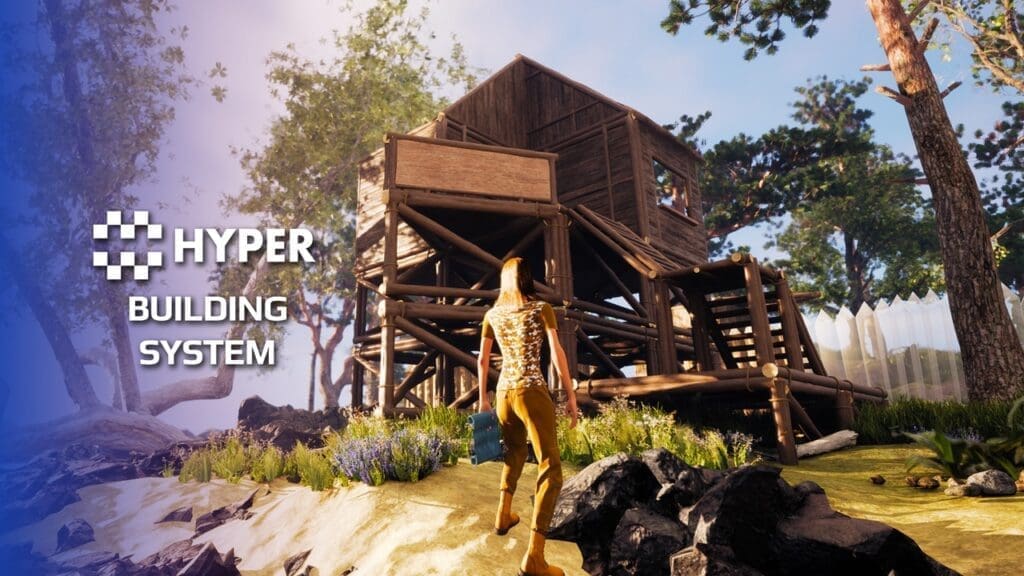 Hyper Building System v4 Unreal Engine modular building system included in the Best Core Game Dev Assets and Tools Megabundle
