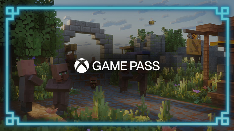 Minecraft Dungeons II release artwork with Game Pass branding