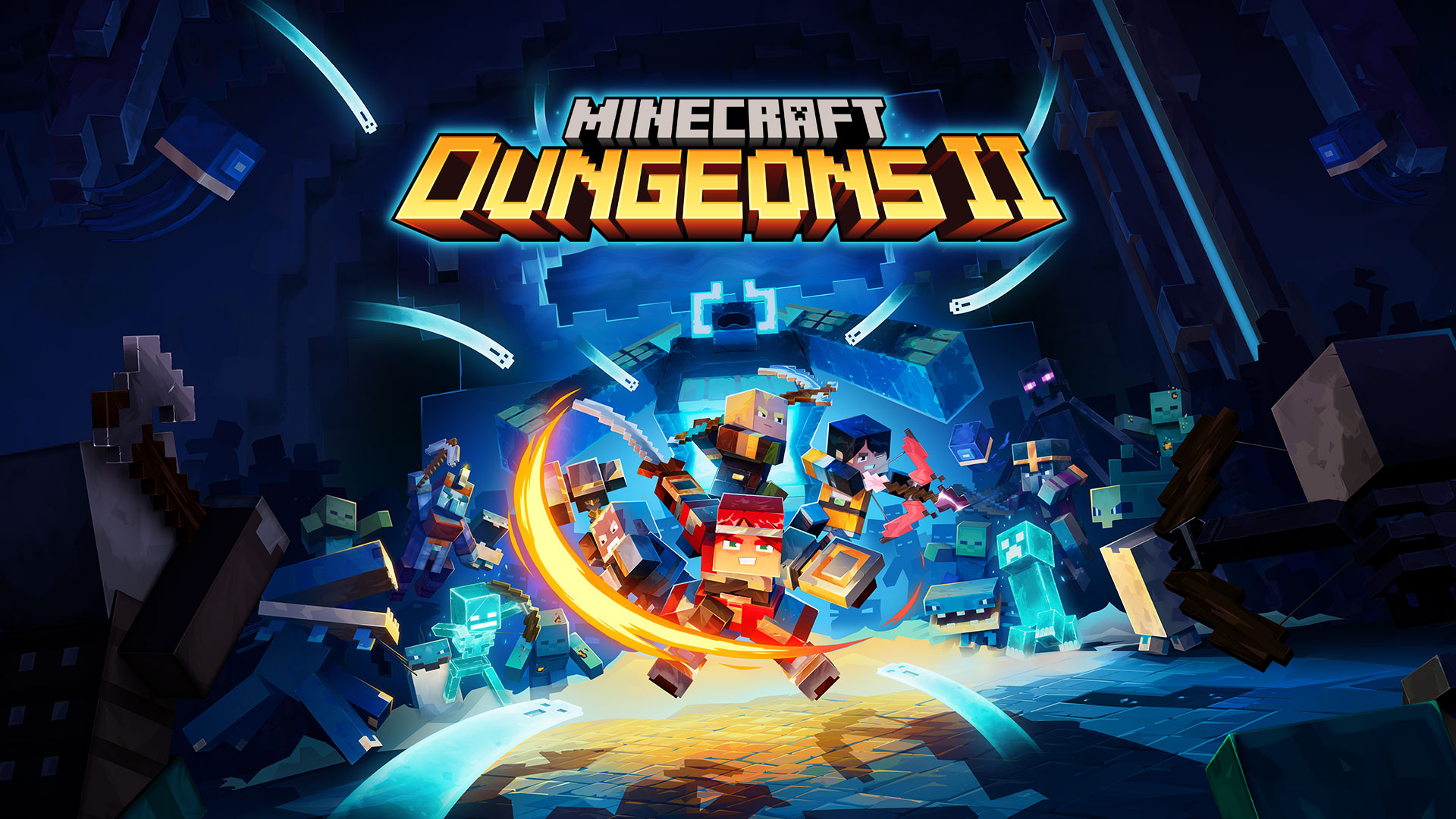 Official Minecraft Dungeons II hero artwork