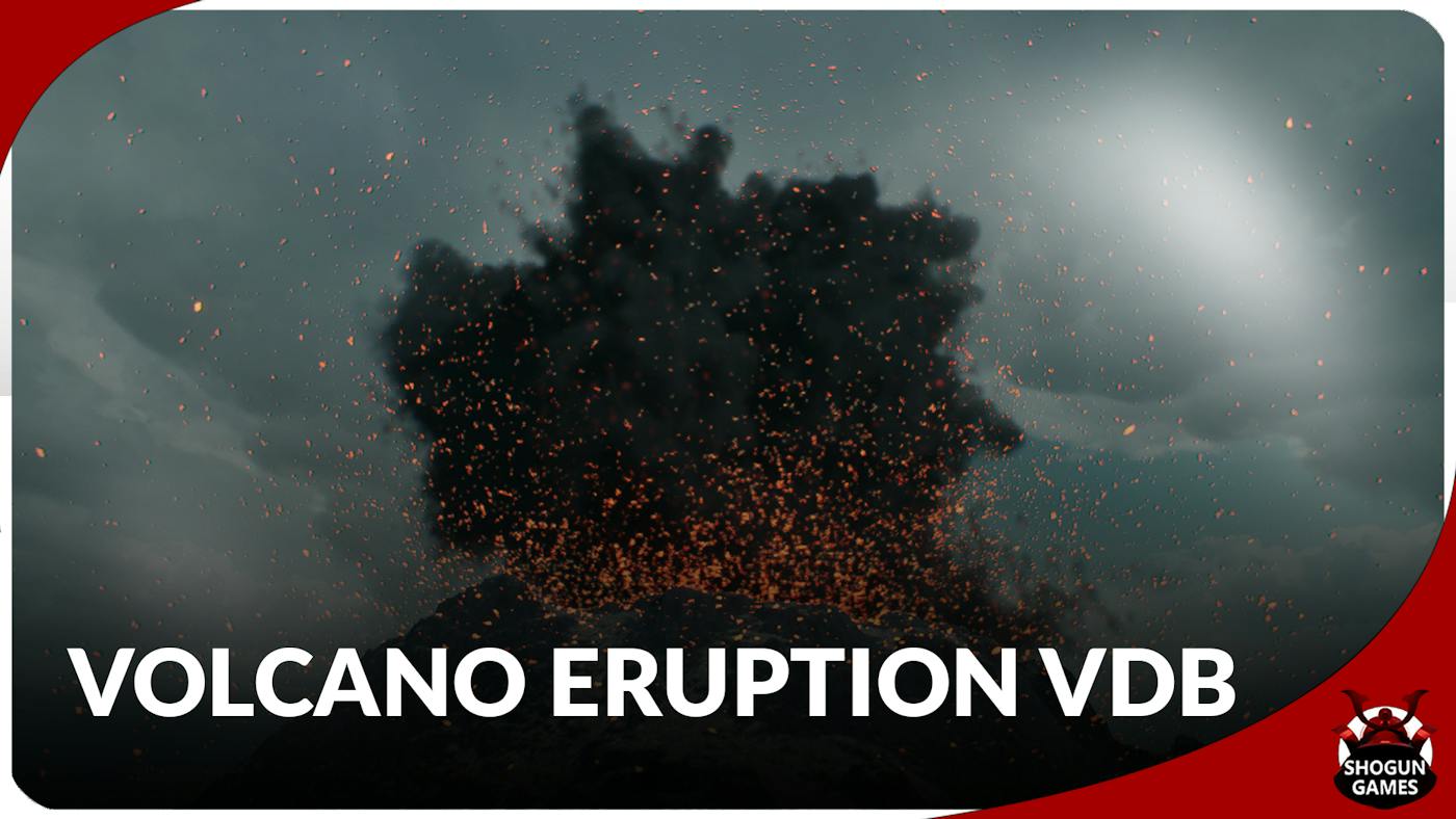 Volcano Eruption VDB visual effect from Shogun Games, included in the HyperDrive VFX bundle