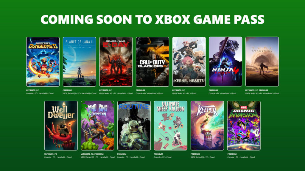 Official Xbox Game Pass September 2026 Wave 2 hero art featuring the latest additions