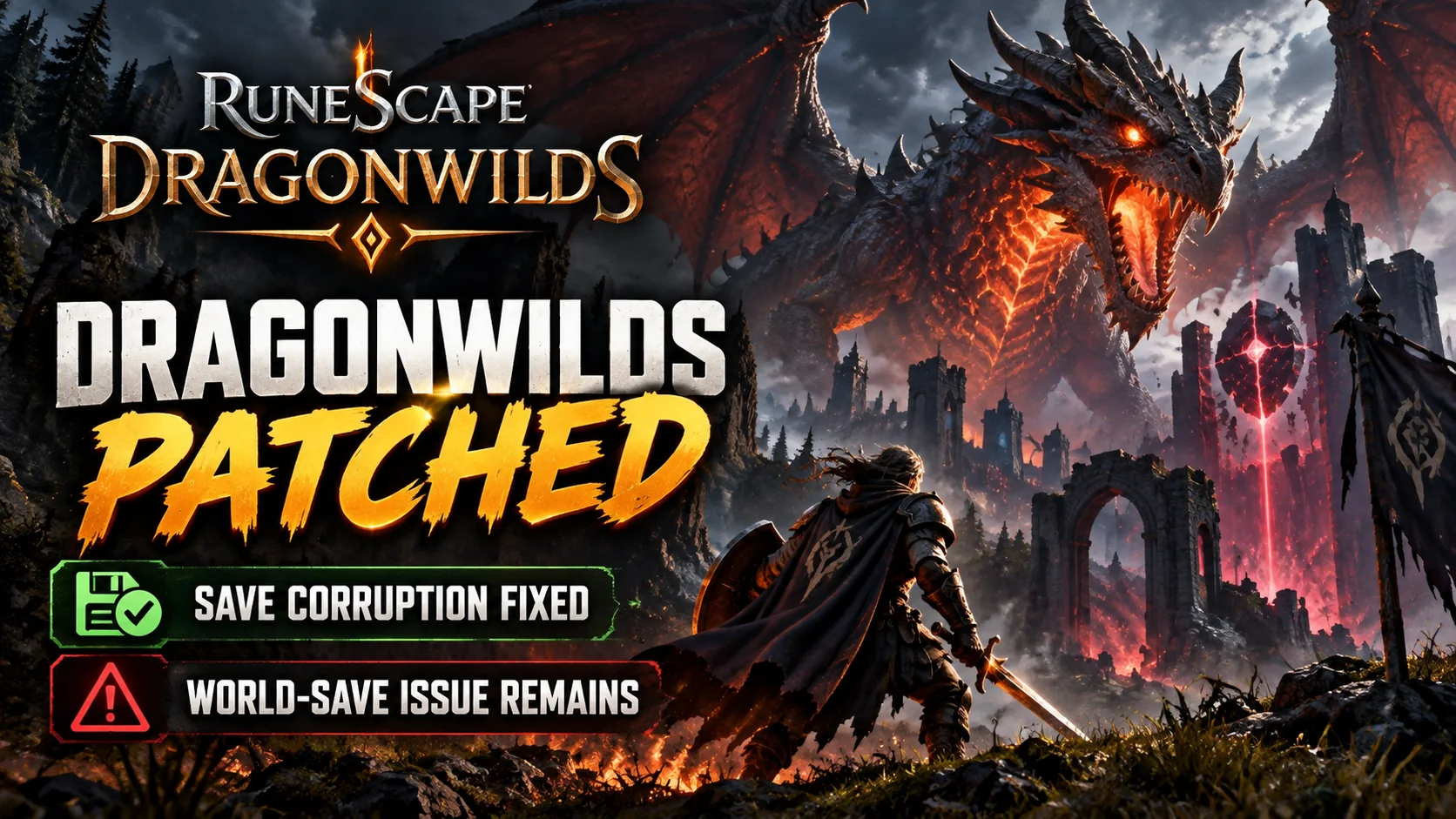 Dragonwilds Switch 2 blurry visuals report with RuneScape Dragonwilds artwork