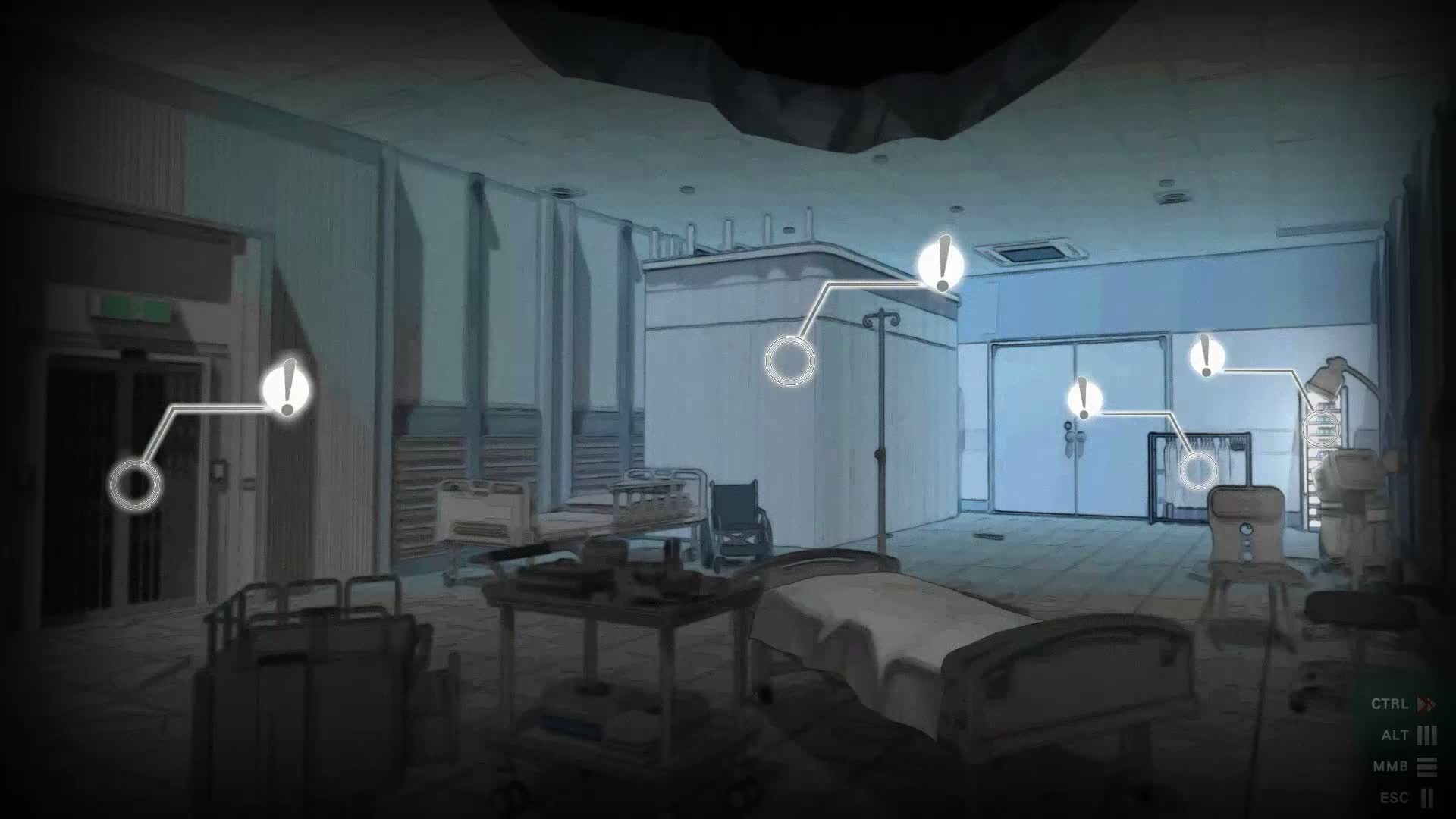 Anti-anti demo gameplay scene inside the mysterious hospital