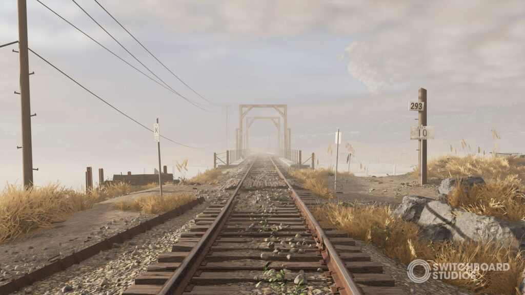 Coastal Wetland & Railroad Bridge free Unreal Engine environment on Cosmos
