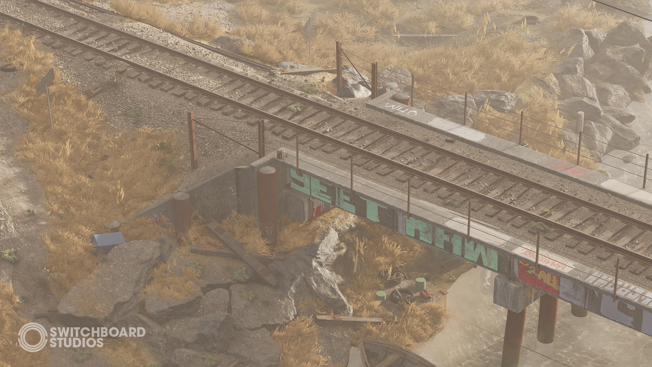 Modular railway and coastal terrain in Coastal Wetland & Railroad Bridge