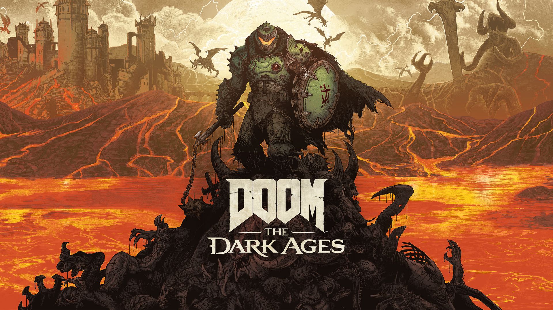 DOOM: The Dark Ages official title-bearing cover art: game deals October 9 2026