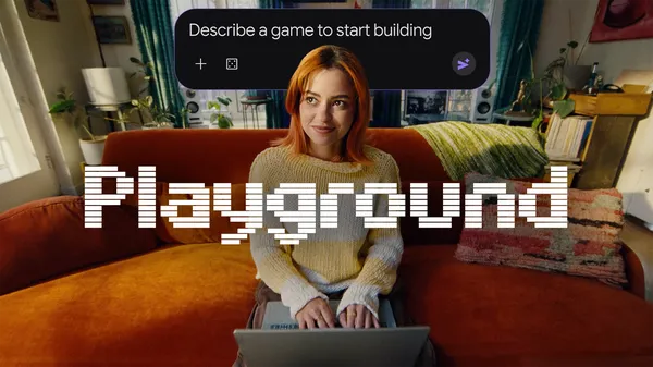 Google Playground and Unity Spark: official Google Playground AI game creation graphic