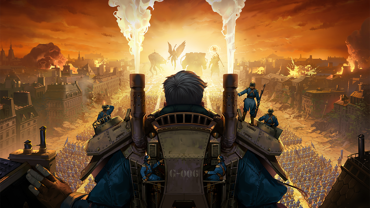 March of Giants large-scale war MOBA gameplay artwork