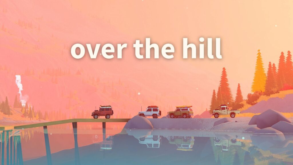 over the hill 2026 launch key art showing its named game title and offroad vehicle