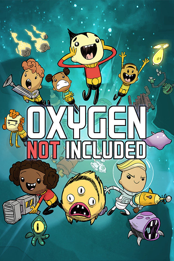 Oxygen Not Included official title-bearing Steam cover art