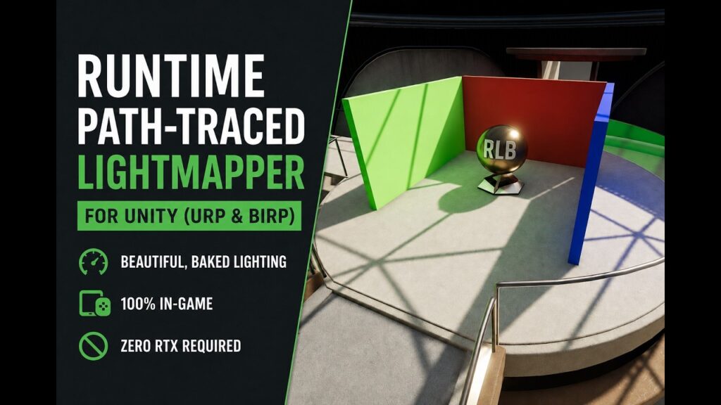 Runtime Lightmap Baker Unity runtime path-traced lightmapping