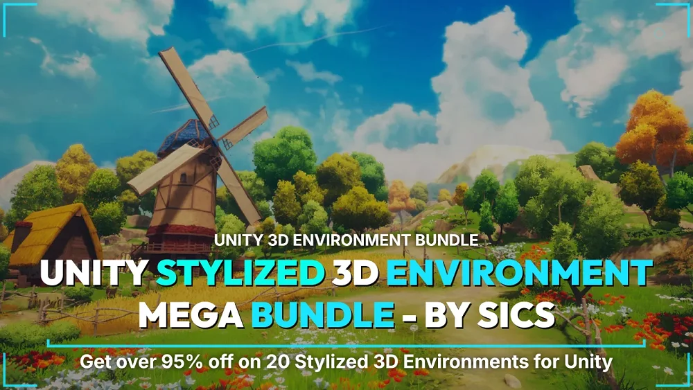 Unity Stylized Environment Mega Bundle by SICS Games with stylized Unity environment packs