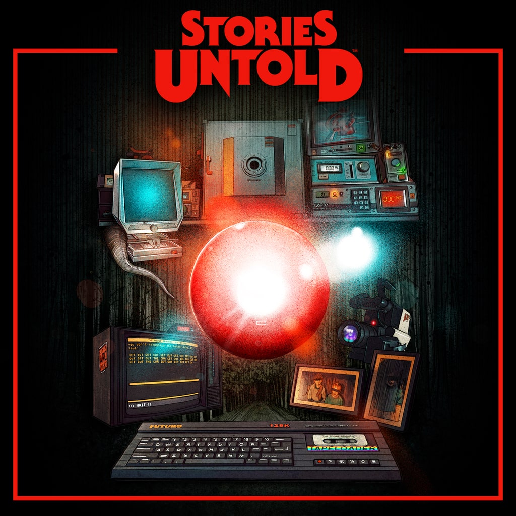Stories Untold official horror game title art with red lettering