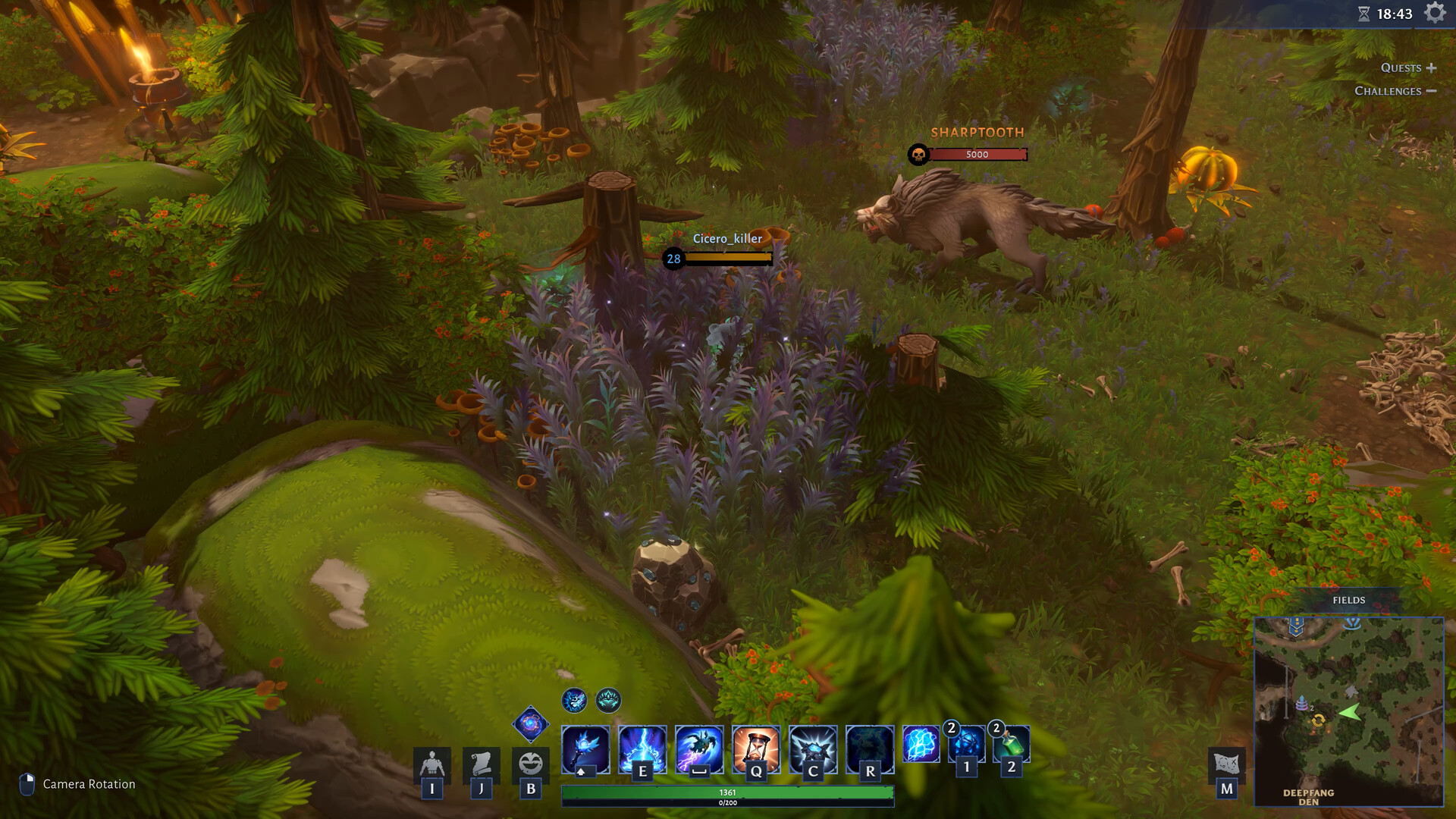 Vaultbreakers demo combat in a forest