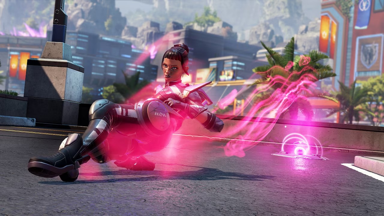 Official Apex Legends gameplay image showing Axle using her Nitro Gate ability