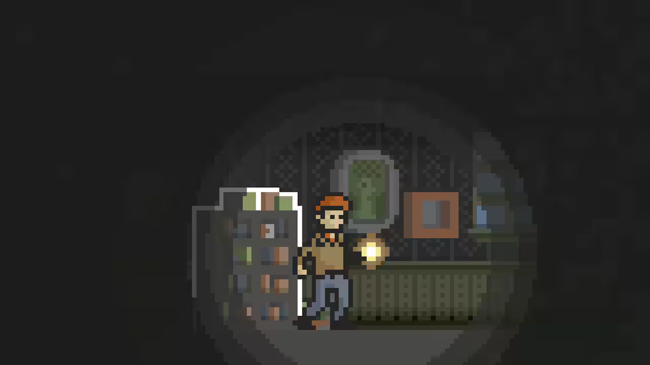 Home official screenshot showing a character with a torch inside a room